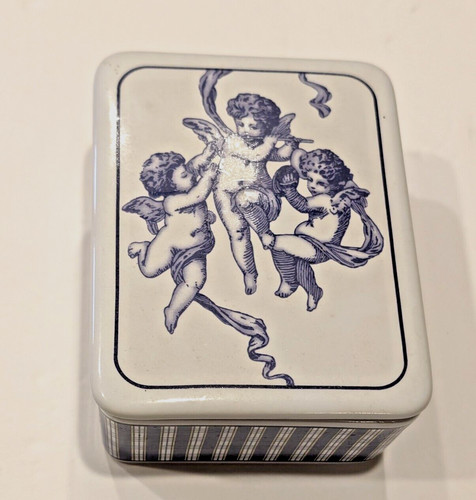 Vintage blue white stoneware - vintage,